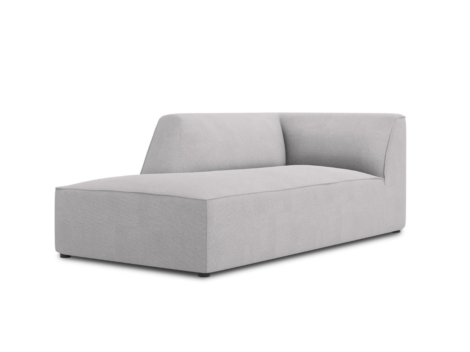 CHAISELONGUE links Ruby aus strukturiertem Stoff hellgrau - Hellgrau, Textil (180/69/93cm) - Micadoni