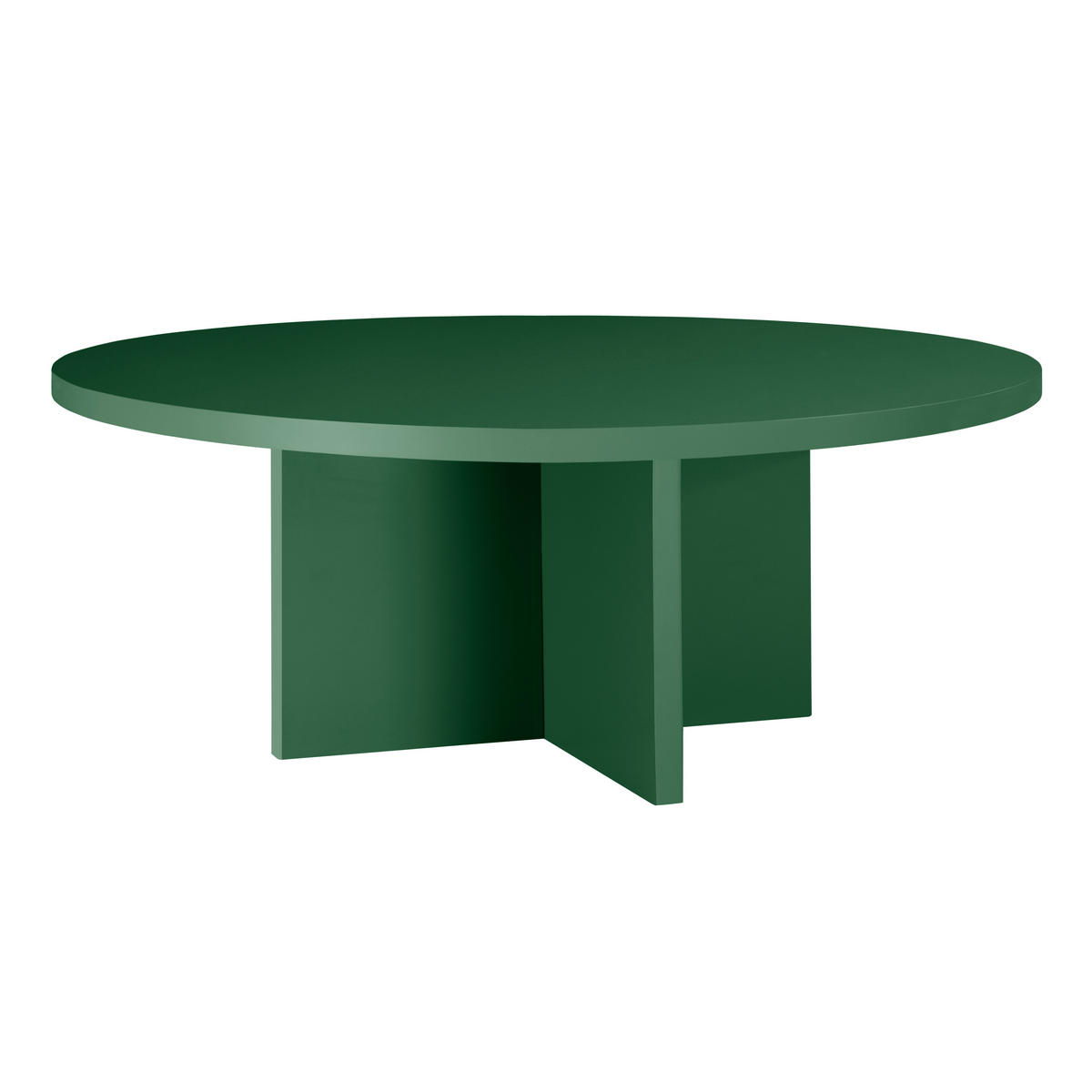 COUCHTISCH Runder, mit laminiertem 3 cm, Zedergrün, 100 cm - Grün, Holzwerkstoff (100/100/42cm) - RNT By Really Nice Things
