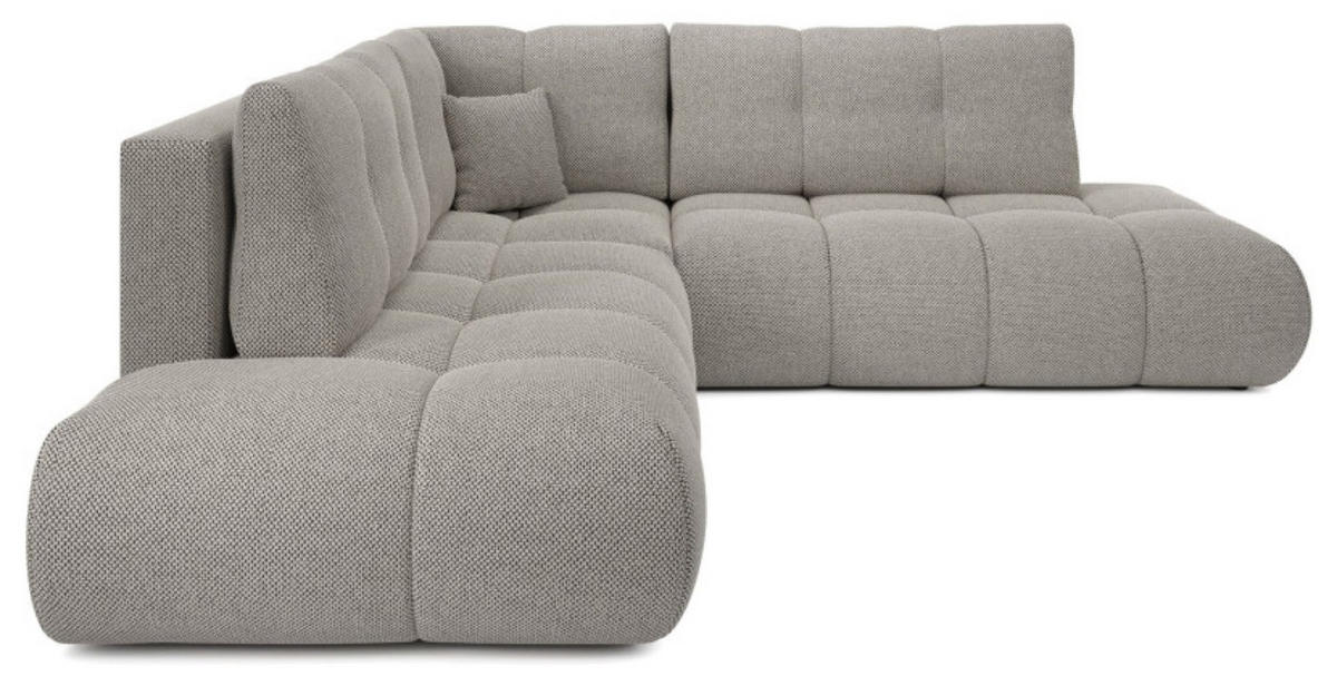ECKSOFA Grau SOHI Curio 83 Ausziehbar Mit Schlaffunktion - Grau, Textil (266.5/266.5cm) - Sepro Meble