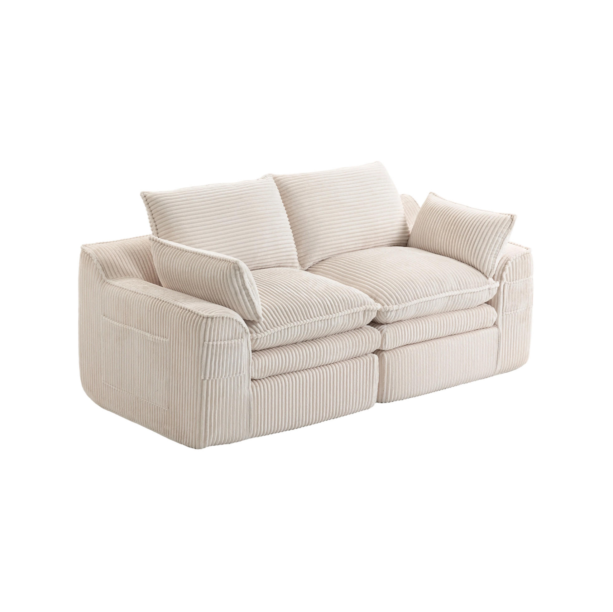 Okmyhome 2-Sitzer Beige 94x85x191 cm