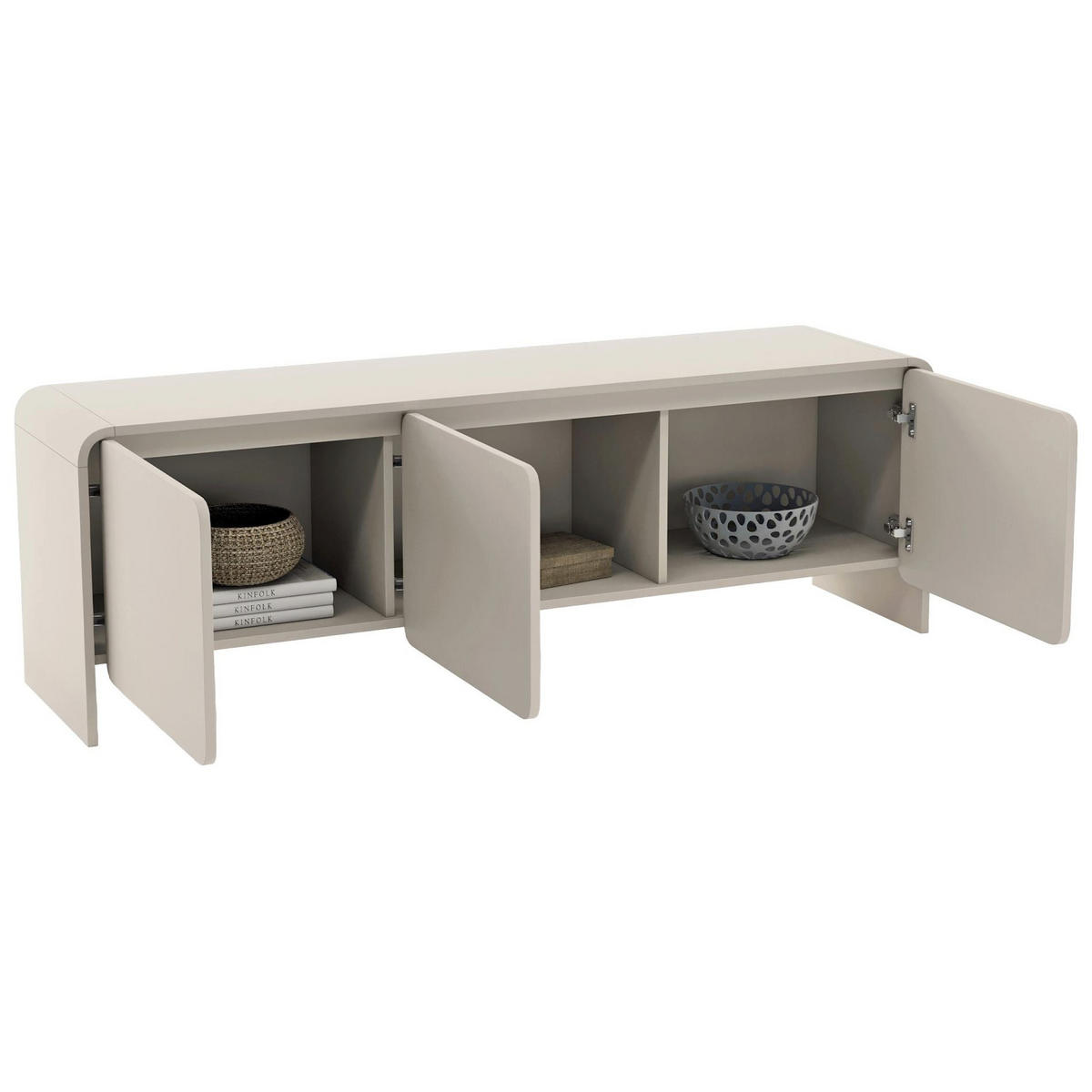 TV stolík Lummo kašmírovo sivý 156/39/50 cm - taupe, kompozitné drevo (156/50.5/39cm) - Selsey