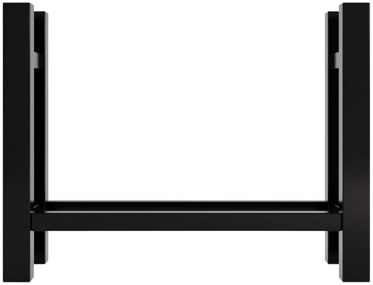 KAMINHOLZREGAL 80/30/60 cm Metall schwarz - Schwarz, Metall (80/60/30cm) - CLP