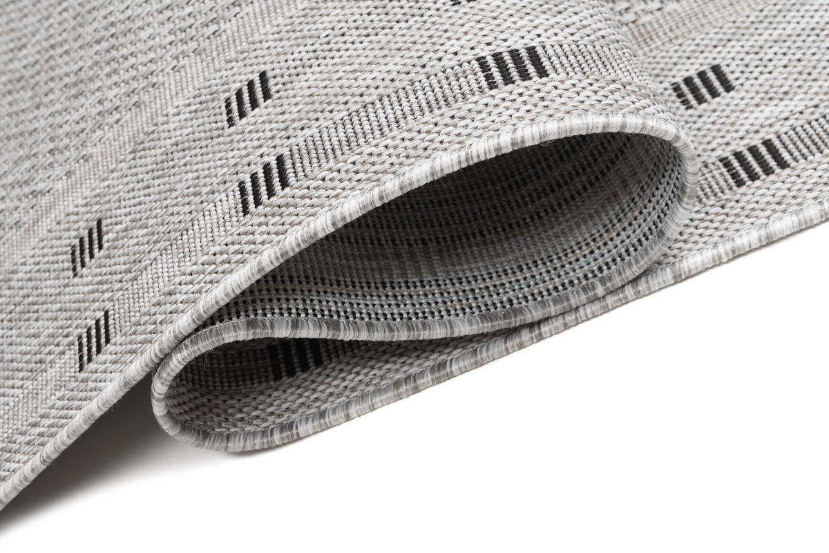 LÄUFER MELISSA Grau Modern Geometrisch 100/900 cm - Grau, Textil (100/900cm) - Tapiso