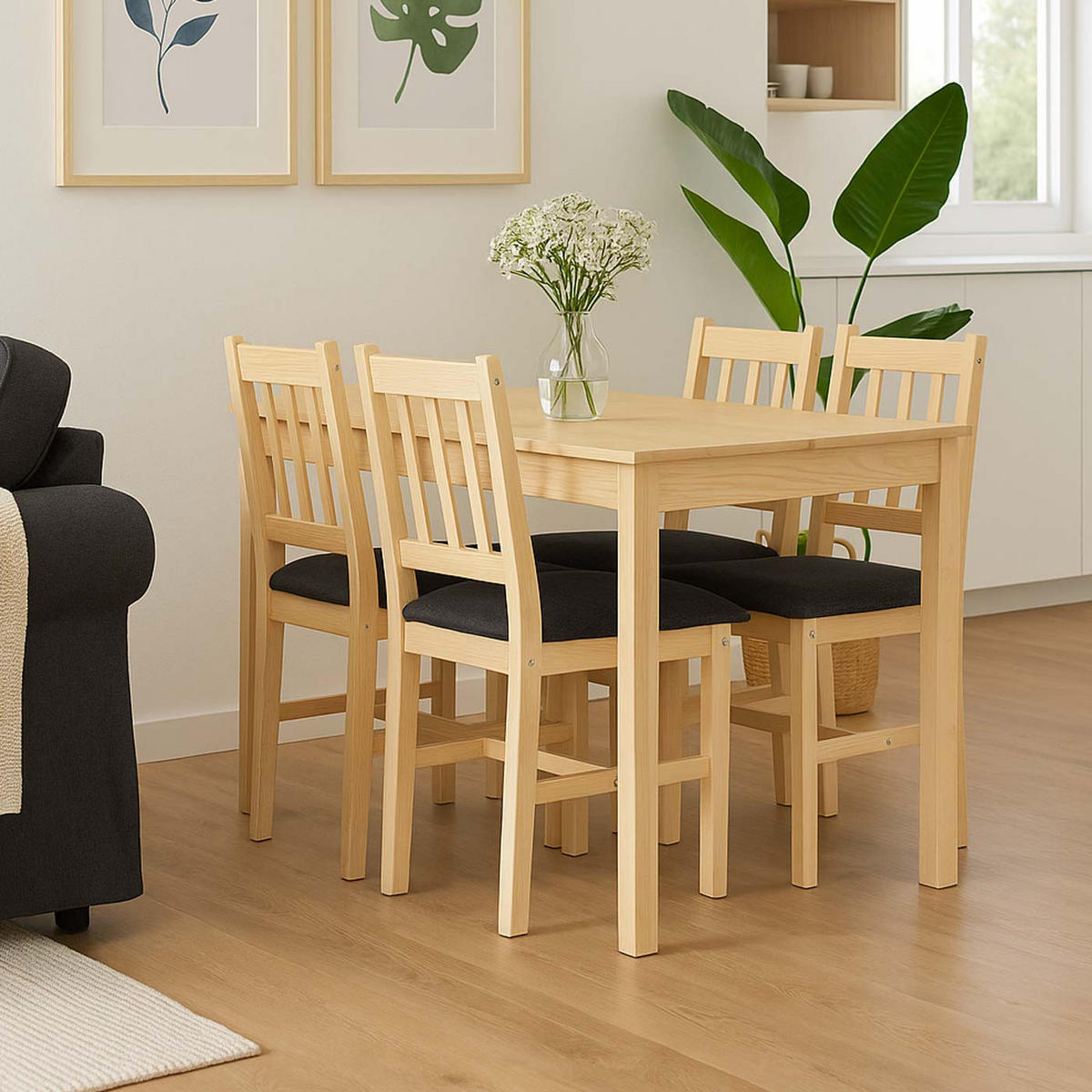 JEDILNI SET Dekor borovine - barve bora/antracit, les - MCW