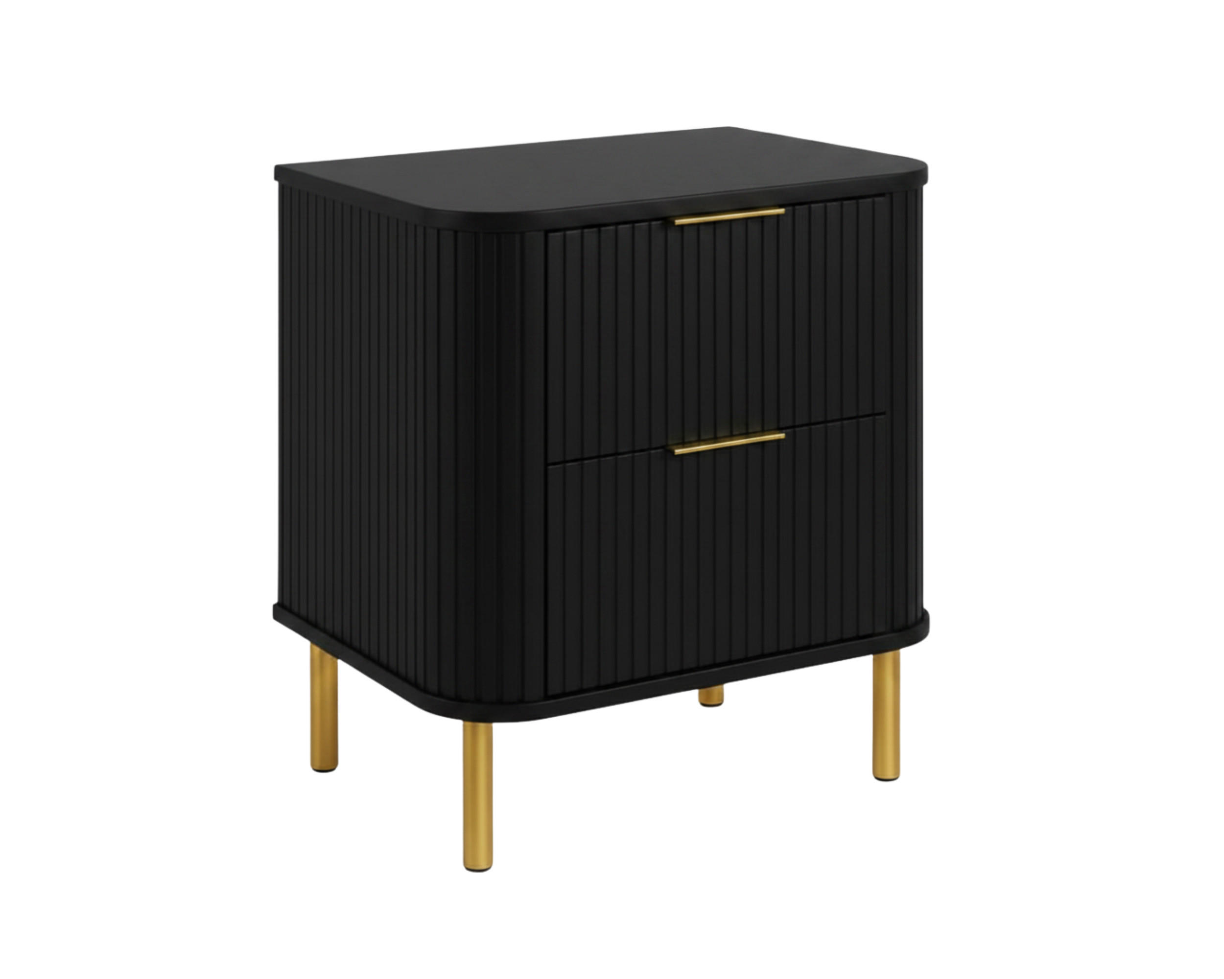 BADEZIMMERSCHRANK : Farbe Schwarz, Griff gold, Füße gold, 60 x 41,5 x 66,7 cm - Goldfarben/Schwarz, Holzwerkstoff (60/66.7/41.5cm) - 3XE LIVING