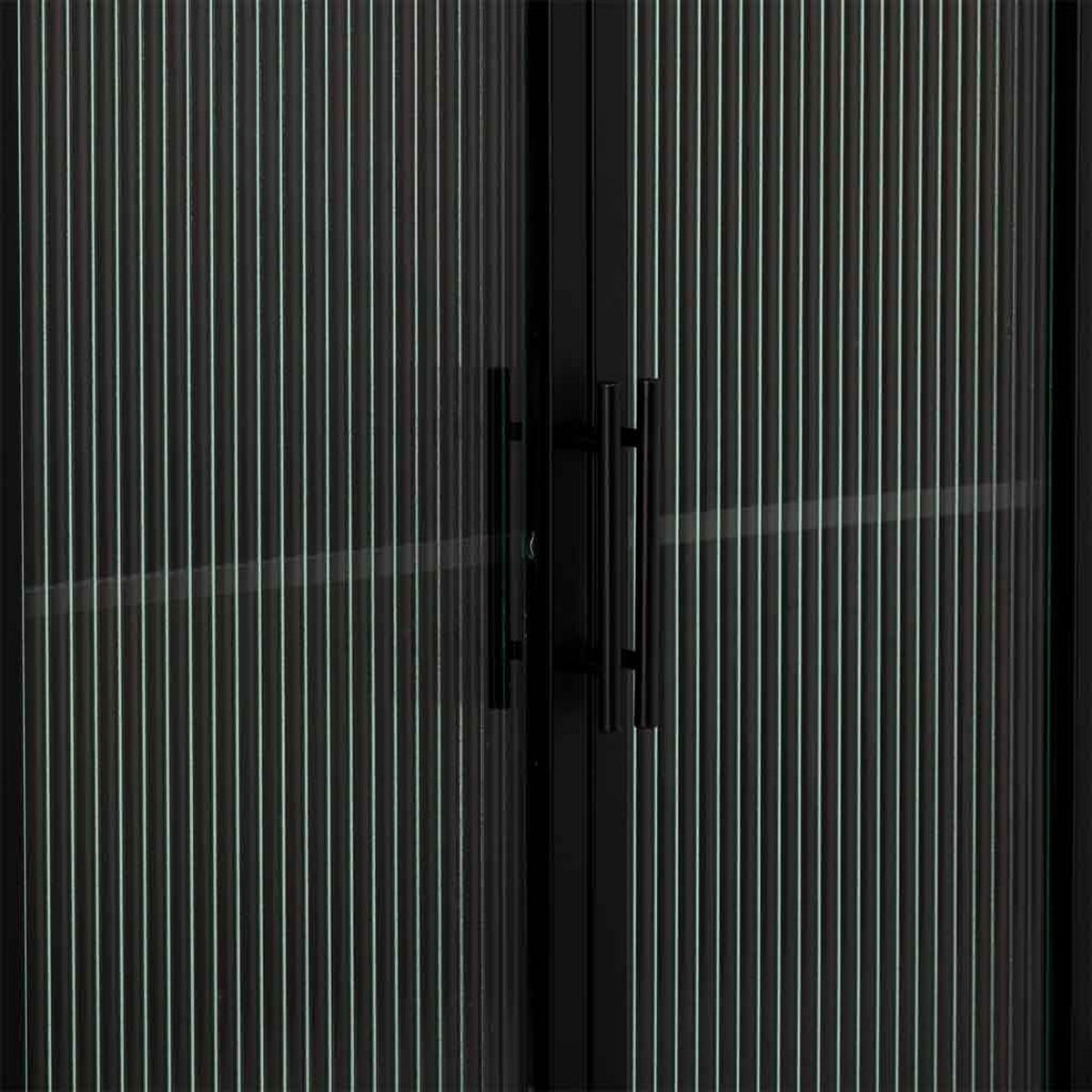 VITRINE aus Metall, schwarz, 65x39x106cm - Schwarz, Metall (65/105.5/38.5cm) - Wanderlust