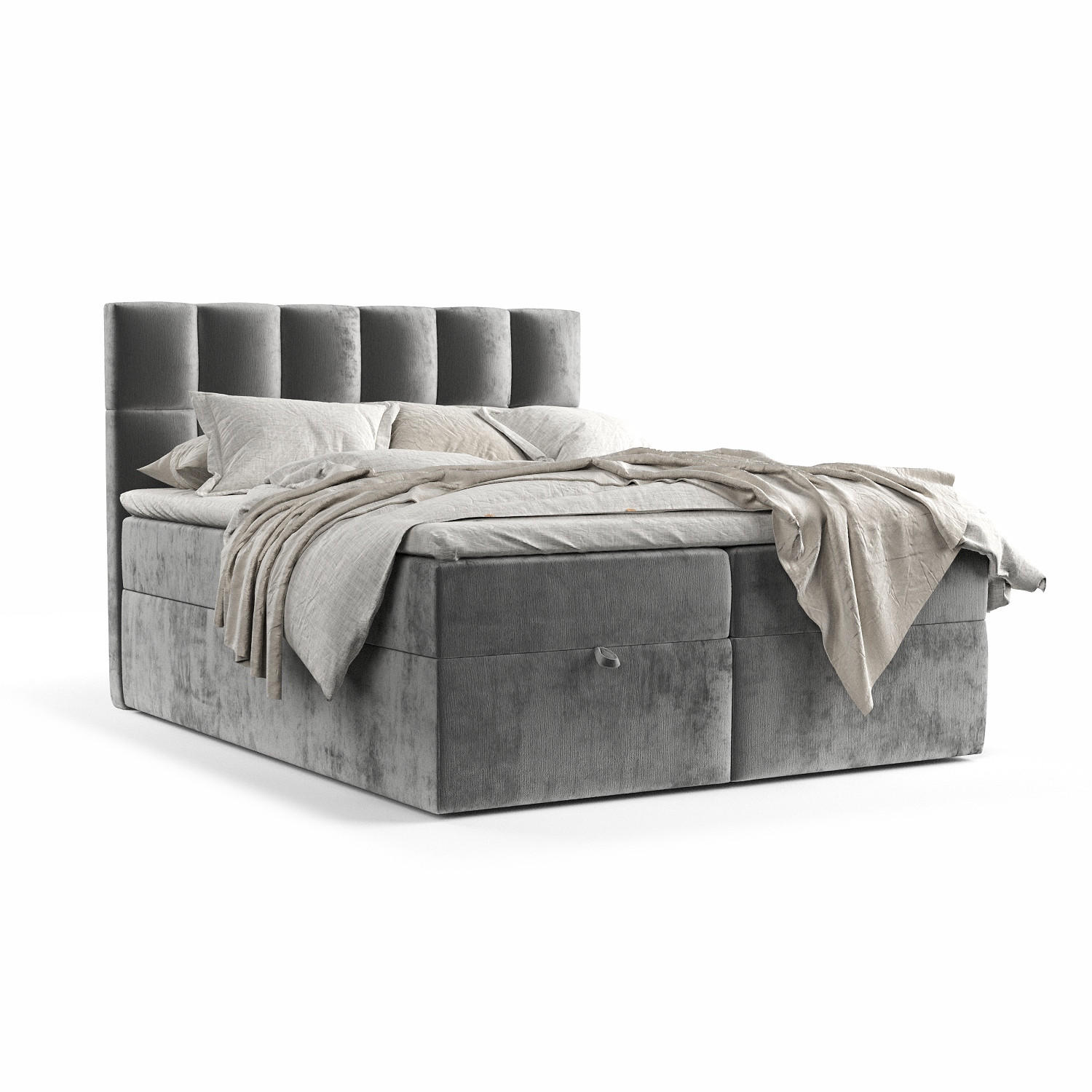 BOXBETT Essence Grau 180/200 cm - Schwarz/Grau, Holz/Holzwerkstoff (180/200cm) - Maison de Reve