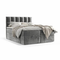 BOXBETT Essence Grau 160/200 cm - Schwarz/Grau, Holz/Holzwerkstoff (160/200cm) - Maison de Reve