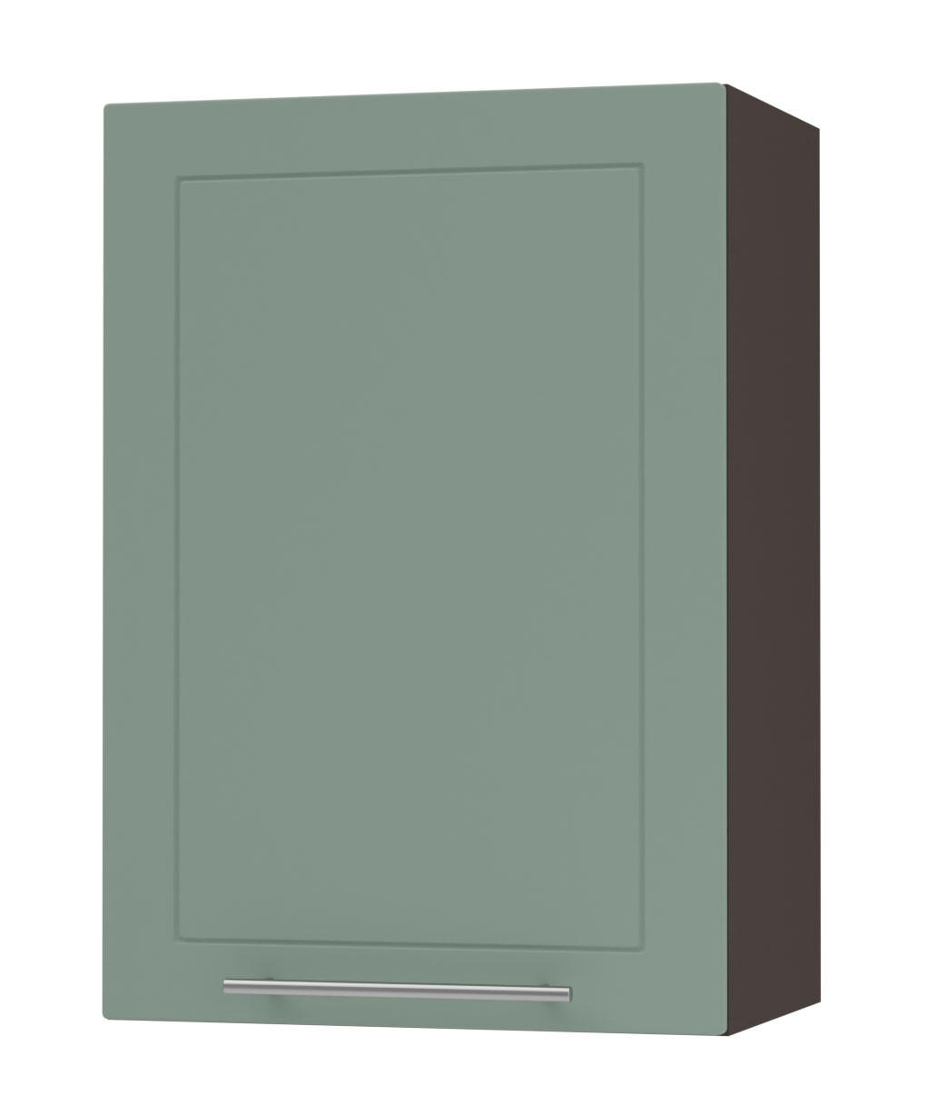 Feldmann-Wohnen Küchenhängeschrank Mintgrün, Dunkelgrau 50x72x32.5 cm