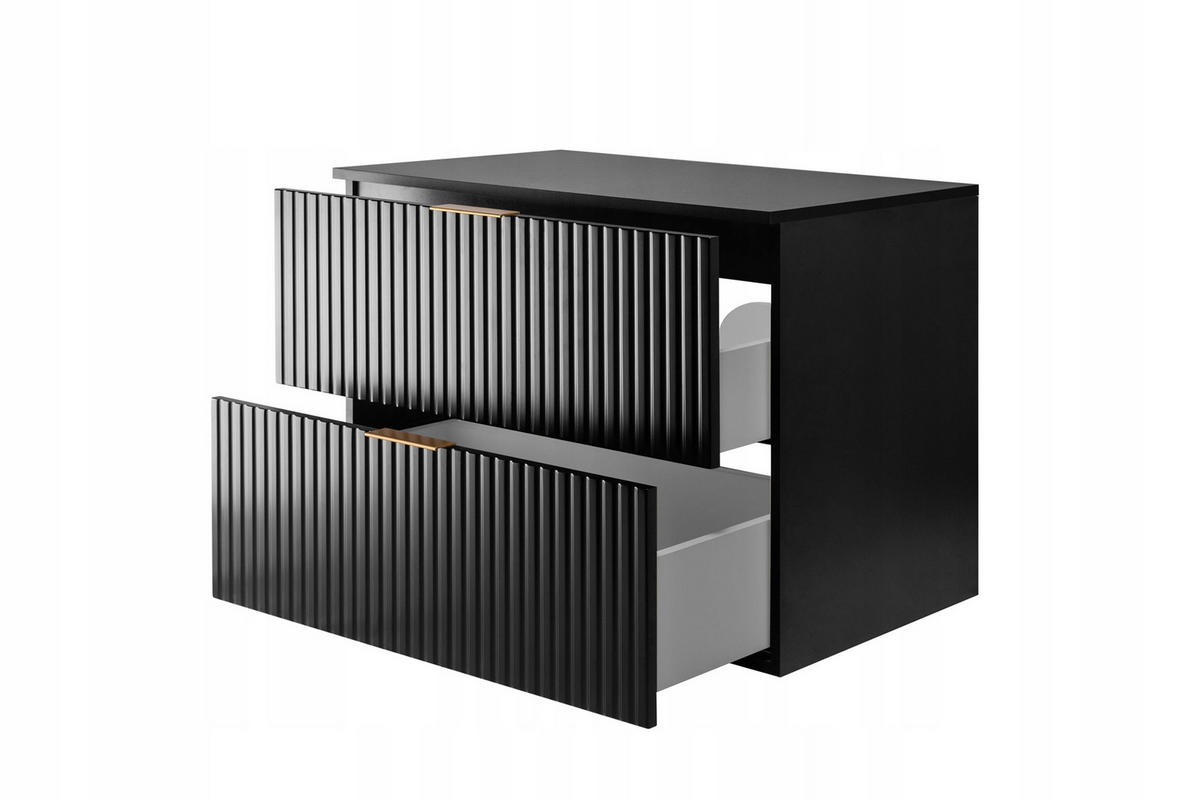 WASCHBECKUNTERSCHRANK FLOW + Platte Eiche Craft 80/57/46 cm - Eichefarben, Holzwerkstoff (80/57/46cm) - Rodan