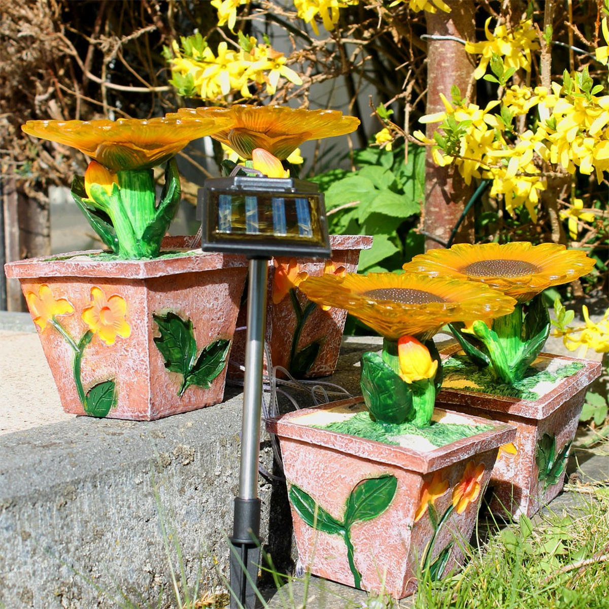 LED AUSSENLEUCHTE Solar Bunt - Multicolor, Kunststoff (12/12/17cm)