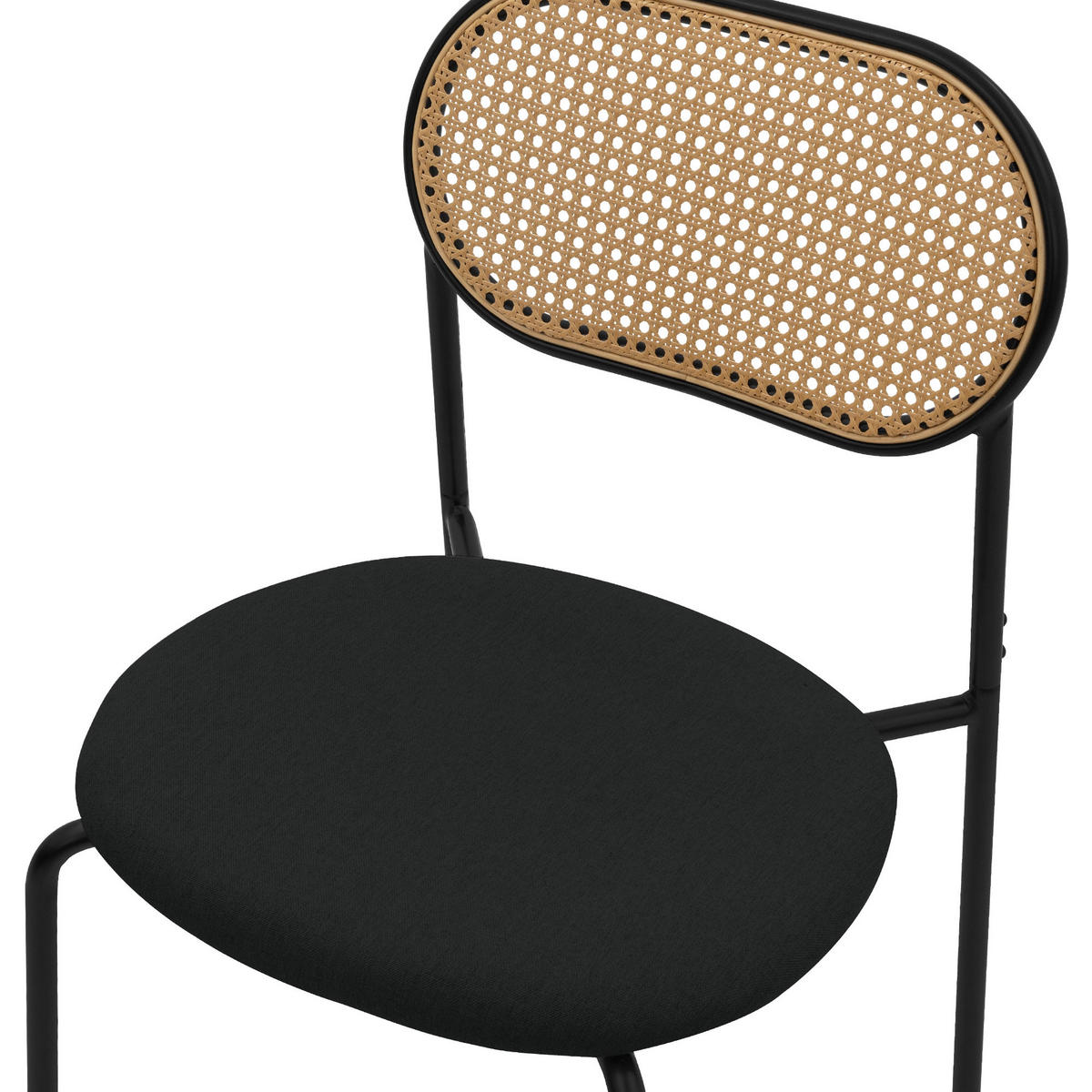 ESSZIMMERSTUHL 2er Set - Schwarz, Metall (47/80.5/46cm) - ML-DESIGN