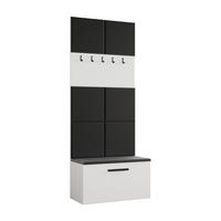 GARDEROBENSCHRANK Rosanno I Weiß 80,6/204/40 cm – Modern, mit Kleiderhaken - Weiß, Holzwerkstoff/Kunststoff (80.6/204/40cm) - AX Living