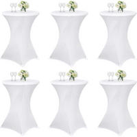 STEHTISCHHUSSE 6er Set Weiß 80 cm - Weiß, Textil (80/80cm)