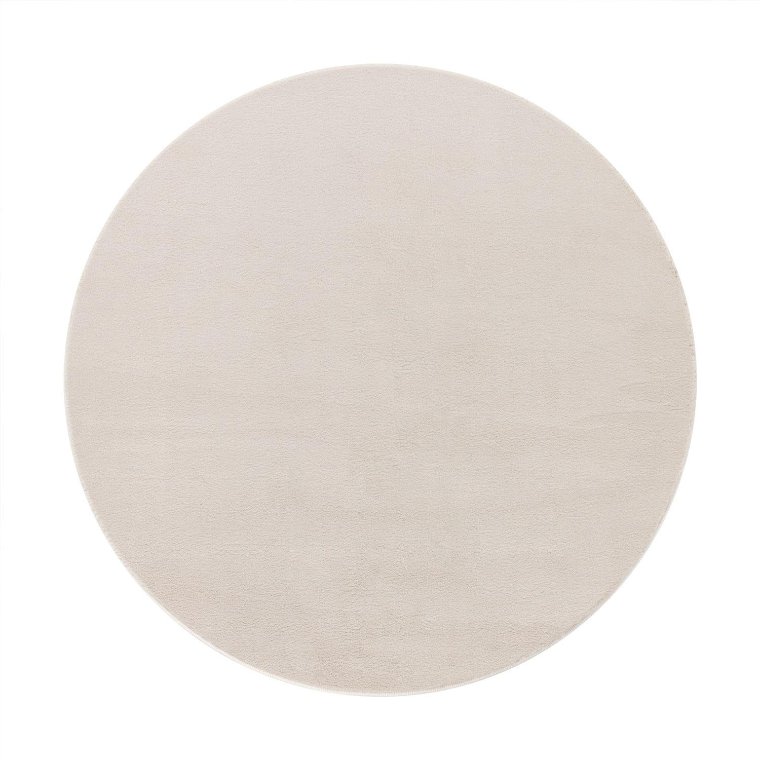 HOCHFLORTEPPICHE Creme Ø 100 cm - Creme, Kunststoff (100/100cm) - TT Home