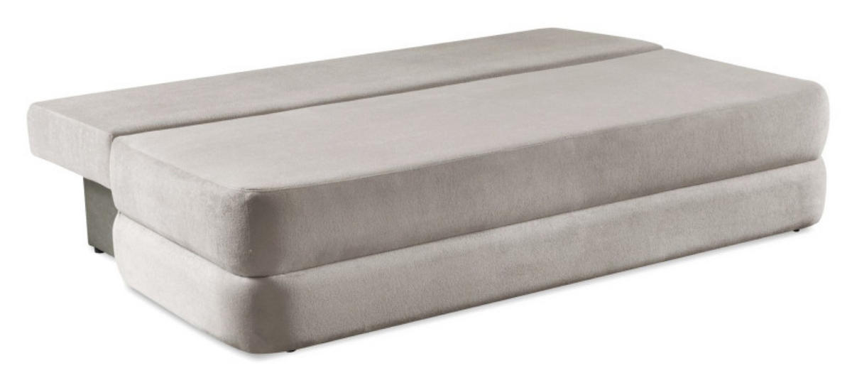 SOFA Grau-Beige ORI Mit Schlaffunktion Ohne Armlehnen - Grau, Textil (211/93/103cm) - Sepro Meble