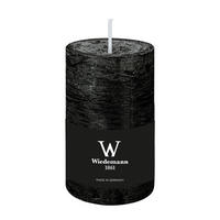 STUMPENKERZE Rustik Marble Style Schwarz 130 x Ø 68 mm, 1 Stück - Schwarz, Paraffin (13cm) - Wiedemann Kerzen
