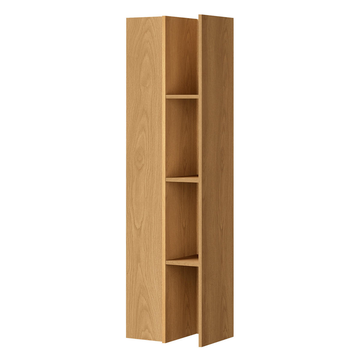 OBÝVACÍ STĚNA Vero, 2dílná sestava s TV stolkem a vysokou skříní, dub Carmel - barva dubu, kompozitní dřevo (230/185/35cm) - Beautysofa