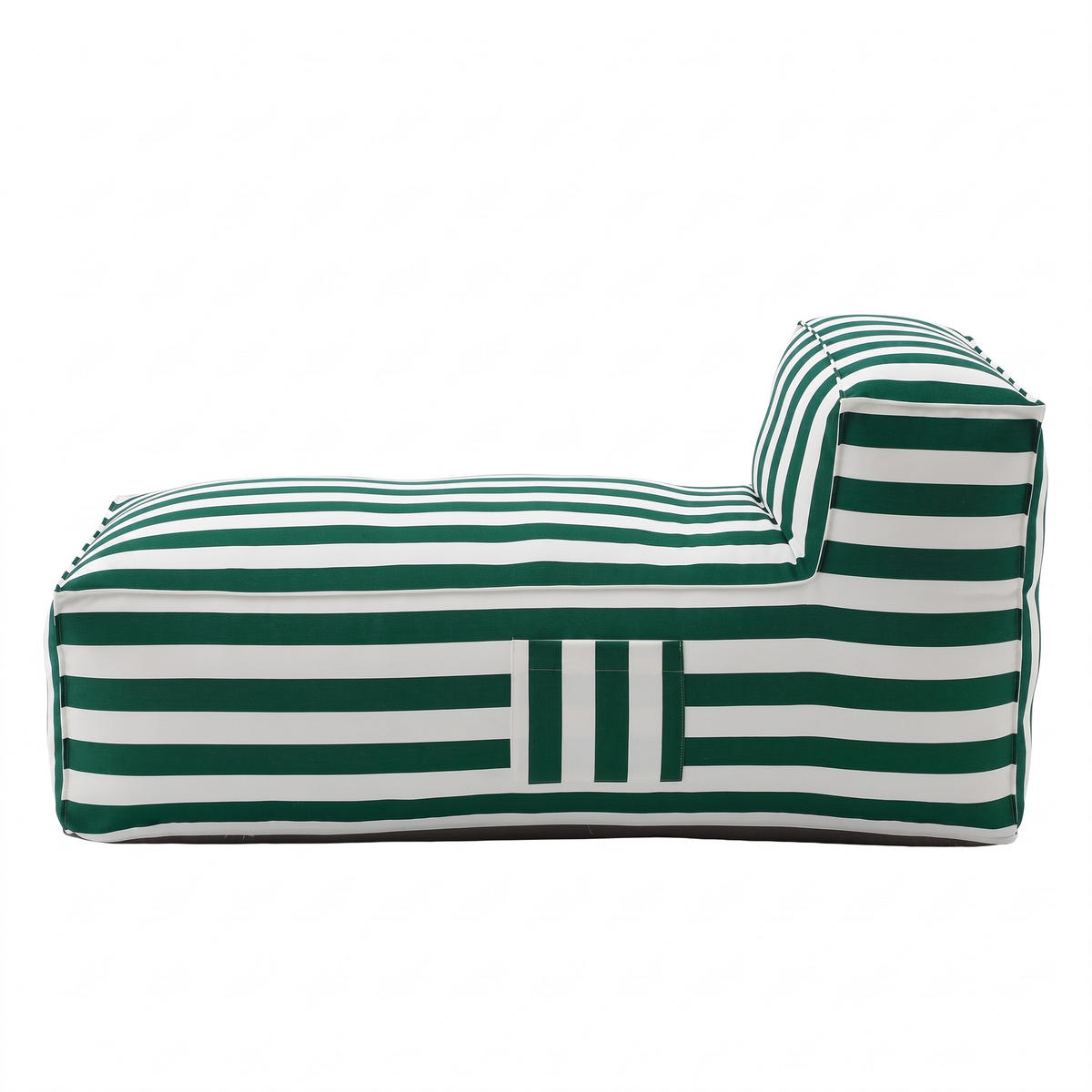 OUTDOOR Ottomane - Sitzsack SOFT mit Rückenlehne für Garten & Terrasse, Grün - Grün, Textil (70/75/150cm) - Muffo
