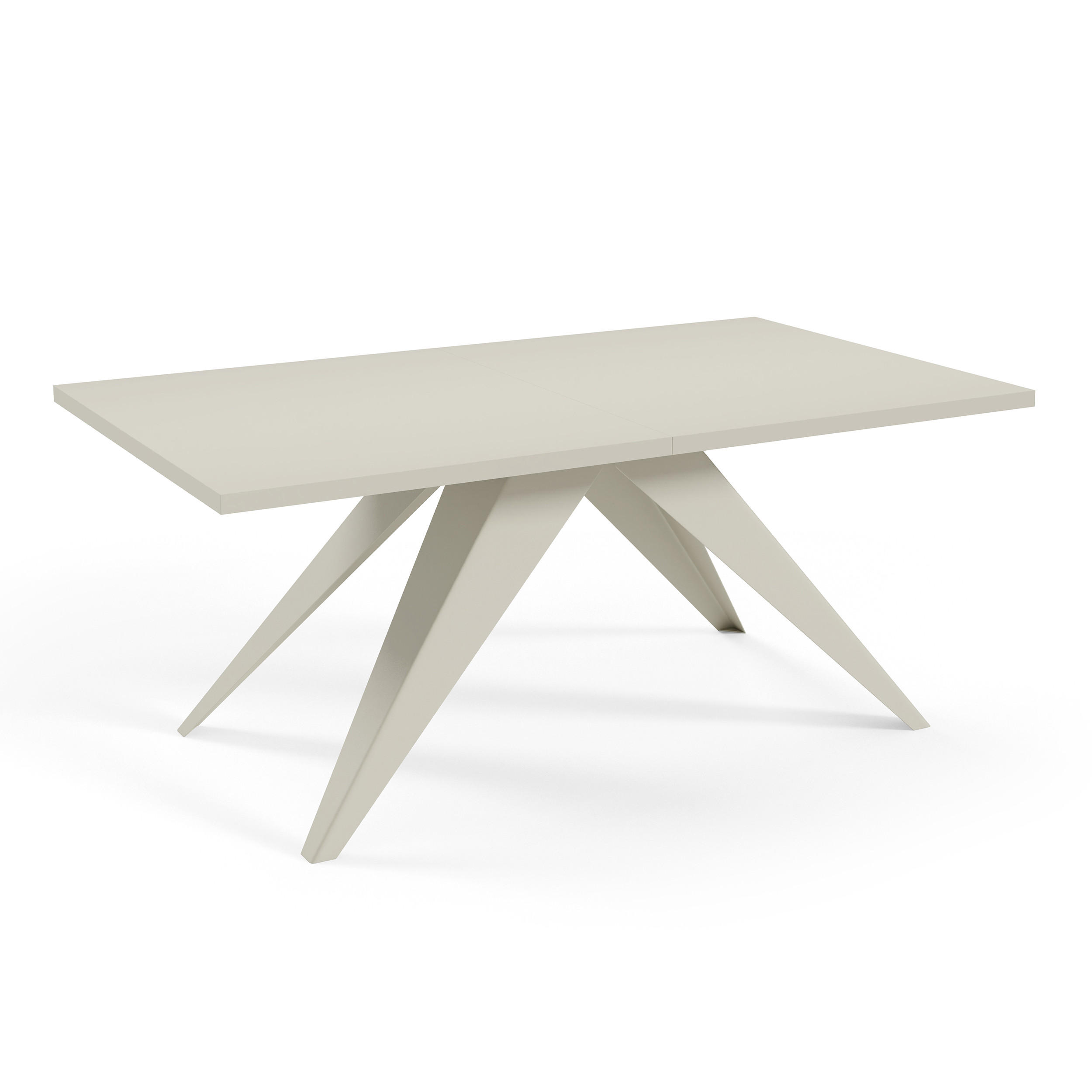 ESSTISCH Vivo, Rechteckiger Tisch mit Ausziehfunktion, 140-240x80 cm, Kaschmir - Kaschmir, Metall (140/80/76cm) - Beautysofa
