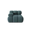 MODUL links Bellis aus Samt petrol - Petrol, Textil (94/70/94cm) - Micadoni