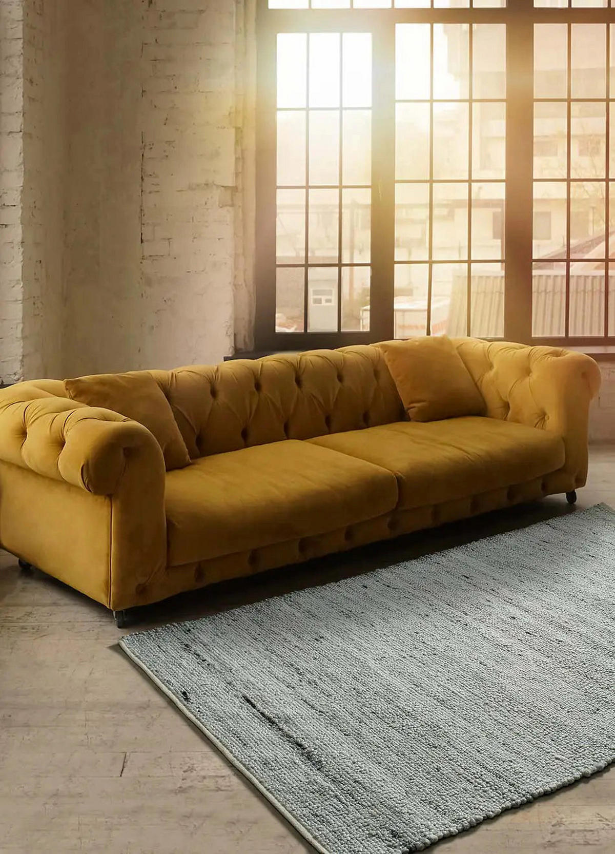 HANDWEBTEPPICH Weiß Cinder 60/110 cm - Weiß, Textil (60/110cm) - Atticgo