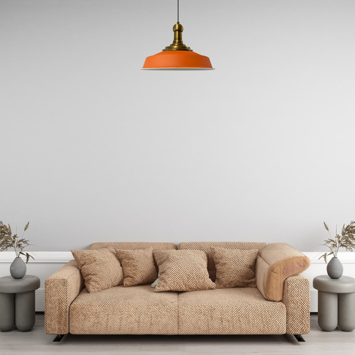 KÜCHENLAMPE Asletl Long-Knob 40/30 cm - Orange, Metall (30/40/30cm) - Bamyum