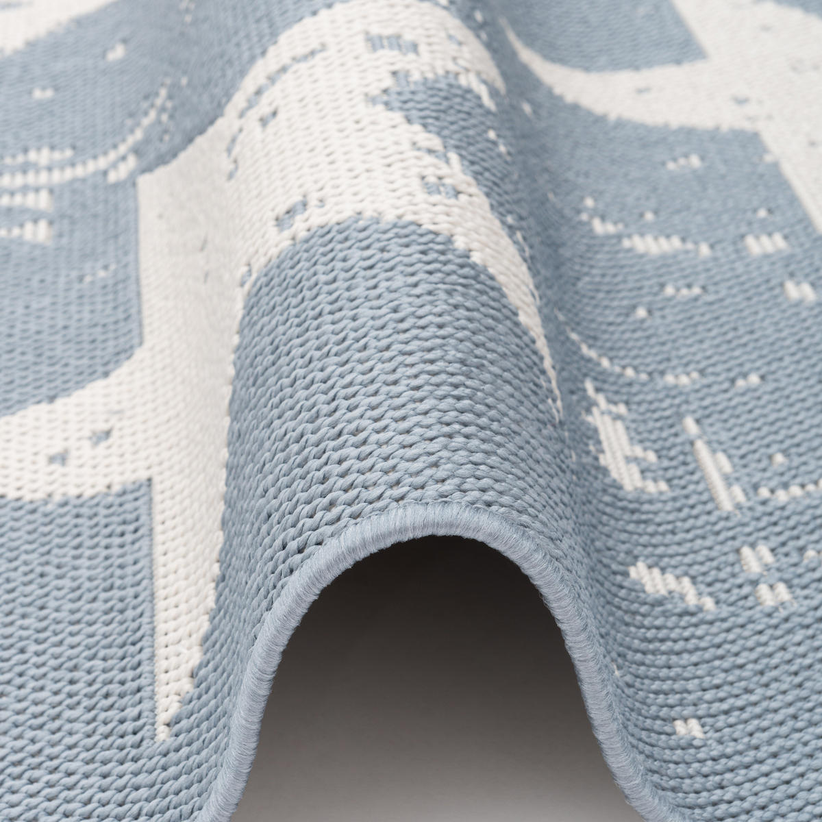 IN & OUTDOOR TEPPICH FLACHGEWEBE MARBELLA STERNE - Blau, Textil (140/200cm) - Pergamon