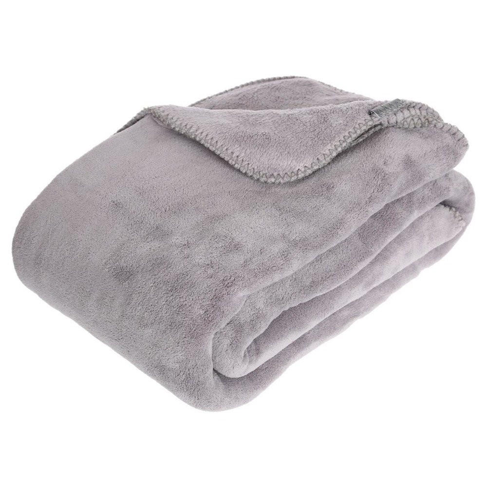 FLEECEDECKE 180 - Hellgrau, Textil (180/230cm) - Atmosphera Createur d´interieur
