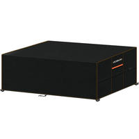 ABDECKHAUBE Gartenmöbel 260 x 100 x 80 cm - Schwarz, Kunststoff (100/80/260cm)