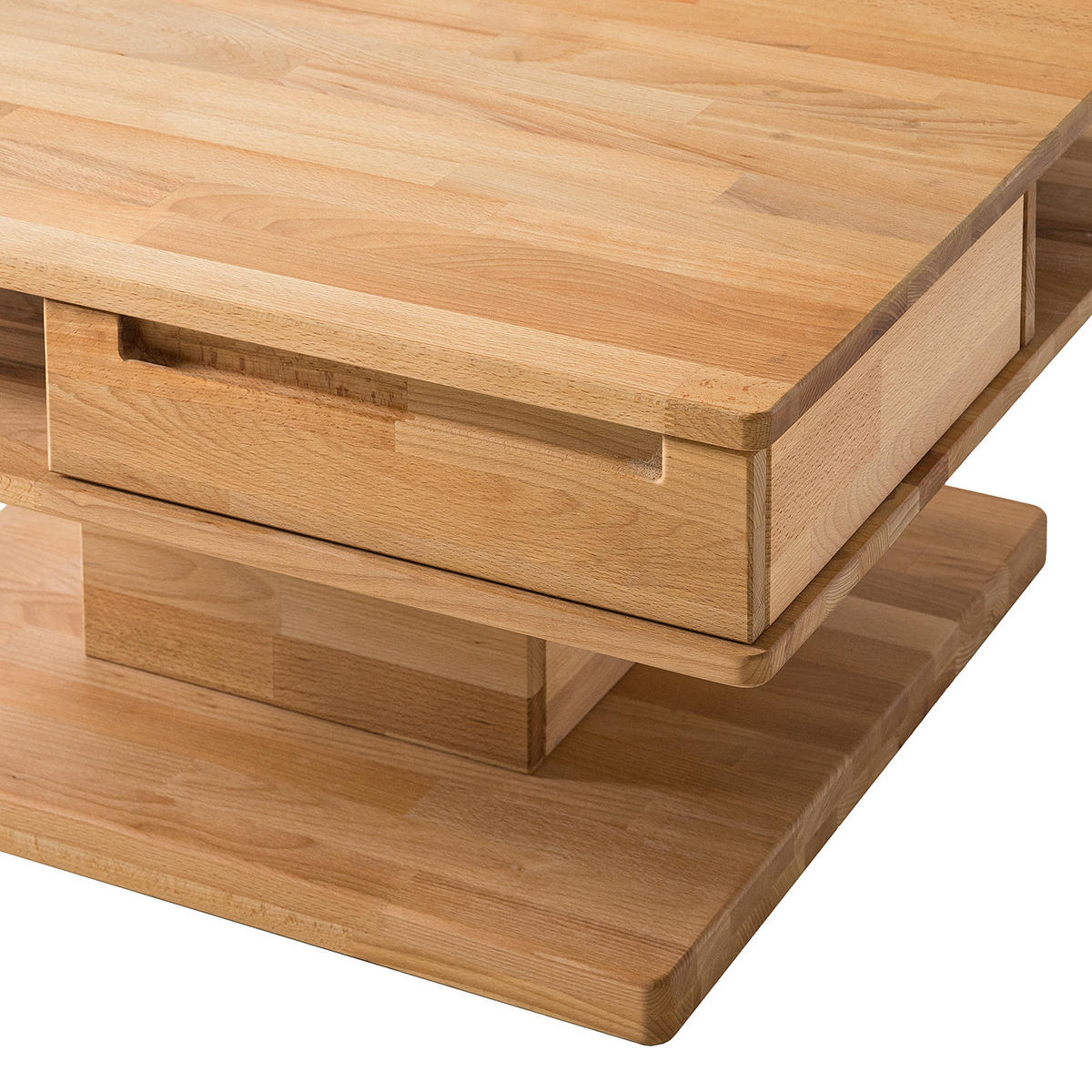 COUCHTISCH - Massivholz - Buchefarben, Holz (85/85/44cm) - home24