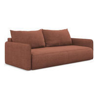 3-SITZER SOFA mit Schlaffunktion Chenille Stoff Pink - Pink/Hellrosa, Kunststoff/Textil (216/86/105cm) - Makamii
