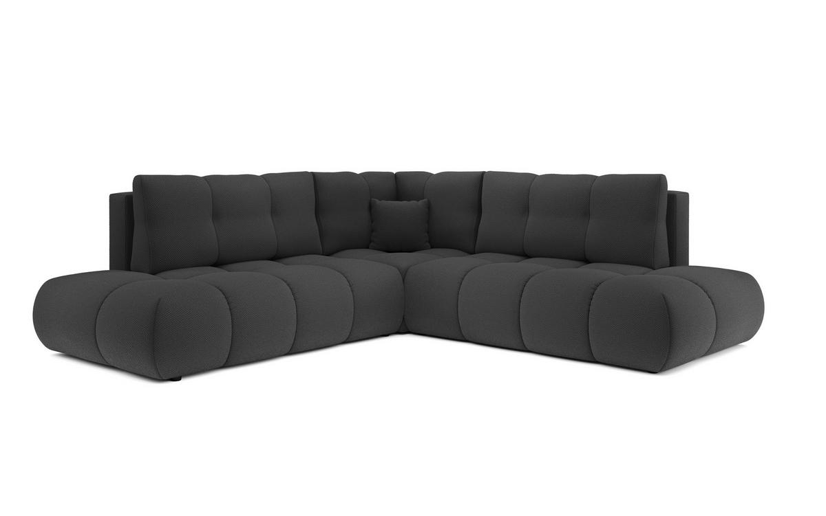 ECKSOFA DUCA II L-S Grau Jersey mit Schlaffunktion - Grau, Holz (266.5/266.5cm) - MASSENO