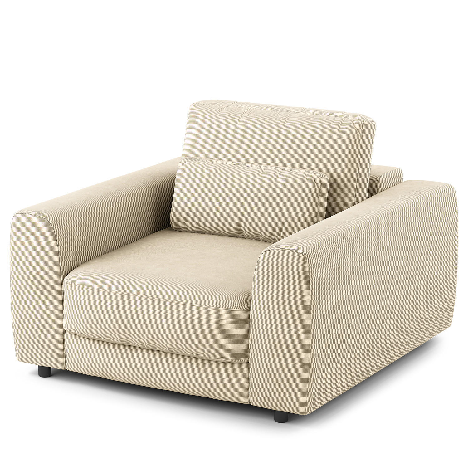 SESSEL - Beige/Schwarz, Kunststoff/Textil (116/80/117cm) - home24