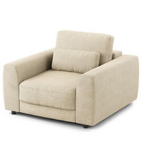 SESSEL - Beige/Schwarz, Kunststoff/Textil (116/80/117cm) - home24