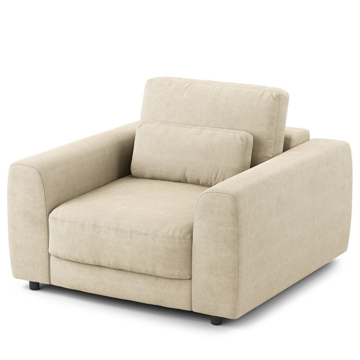 SESSEL - Beige/Schwarz, Kunststoff/Textil (116/80/117cm) - home24