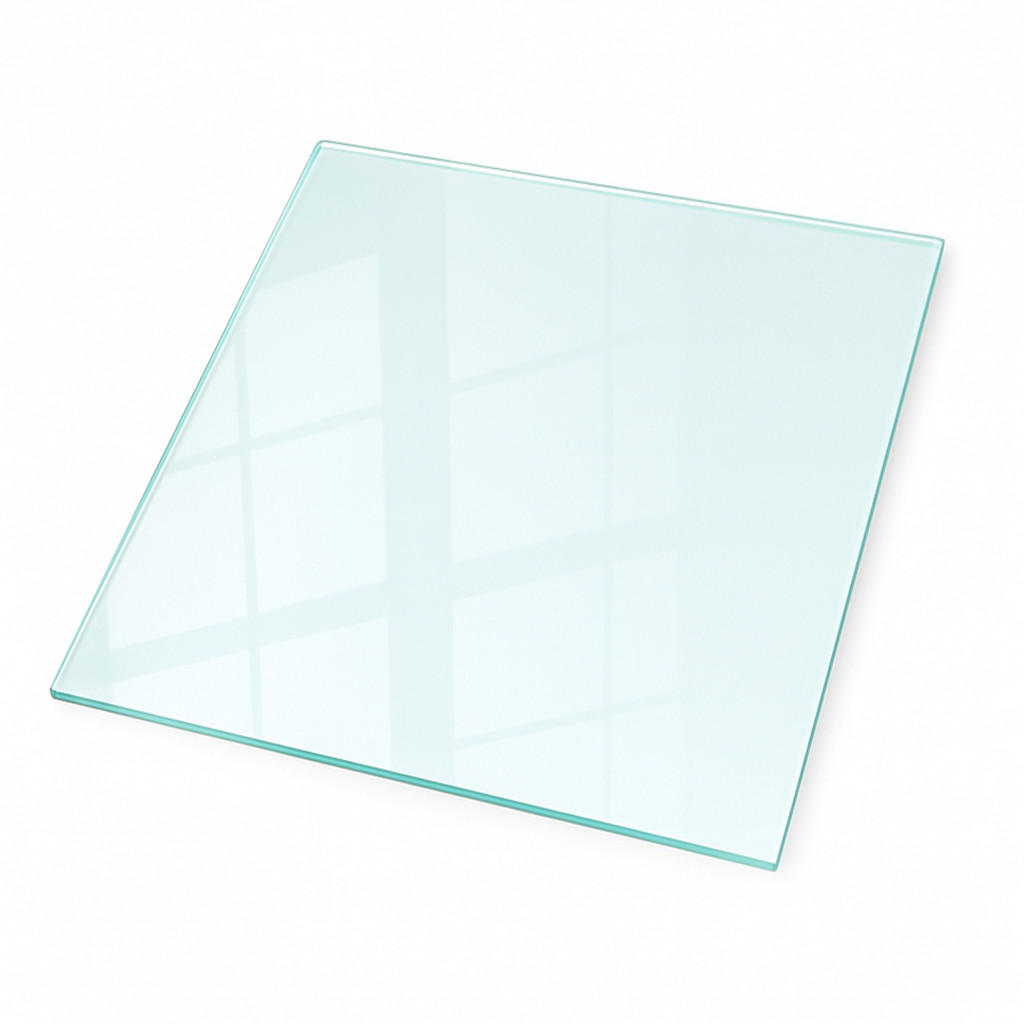 GLASPLATTE für Kamin transparent 60x60 cm - Transparent, Glas (60/60/0.4cm) - TULUP
