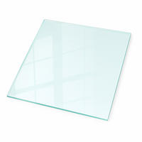 GLASPLATTE für Kamin transparent 60x60 cm - Transparent, Glas (60/60/0.4cm) - TULUP