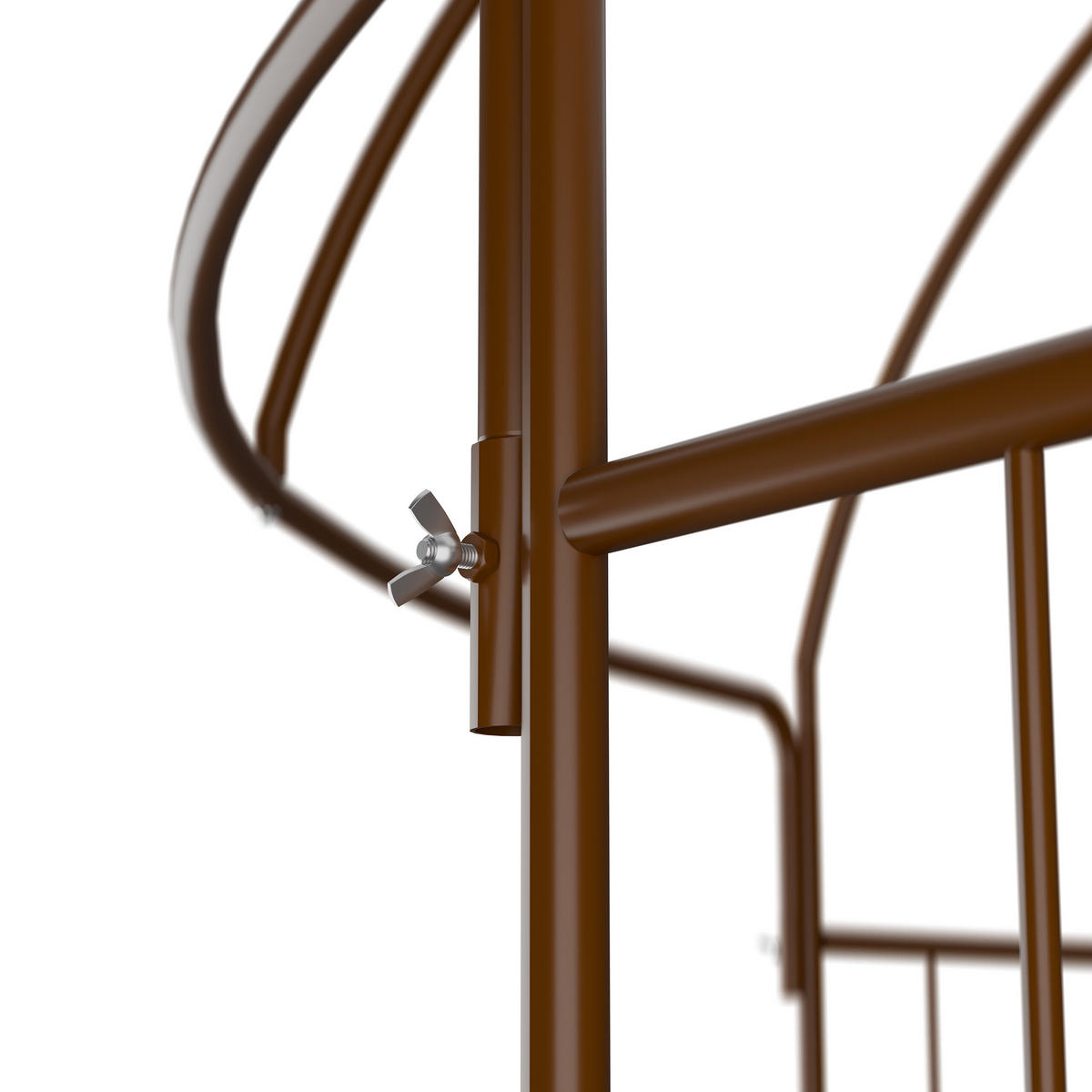 ROSENPAVILLON - Braun, Metall (211/269/211cm) - Relaxdays