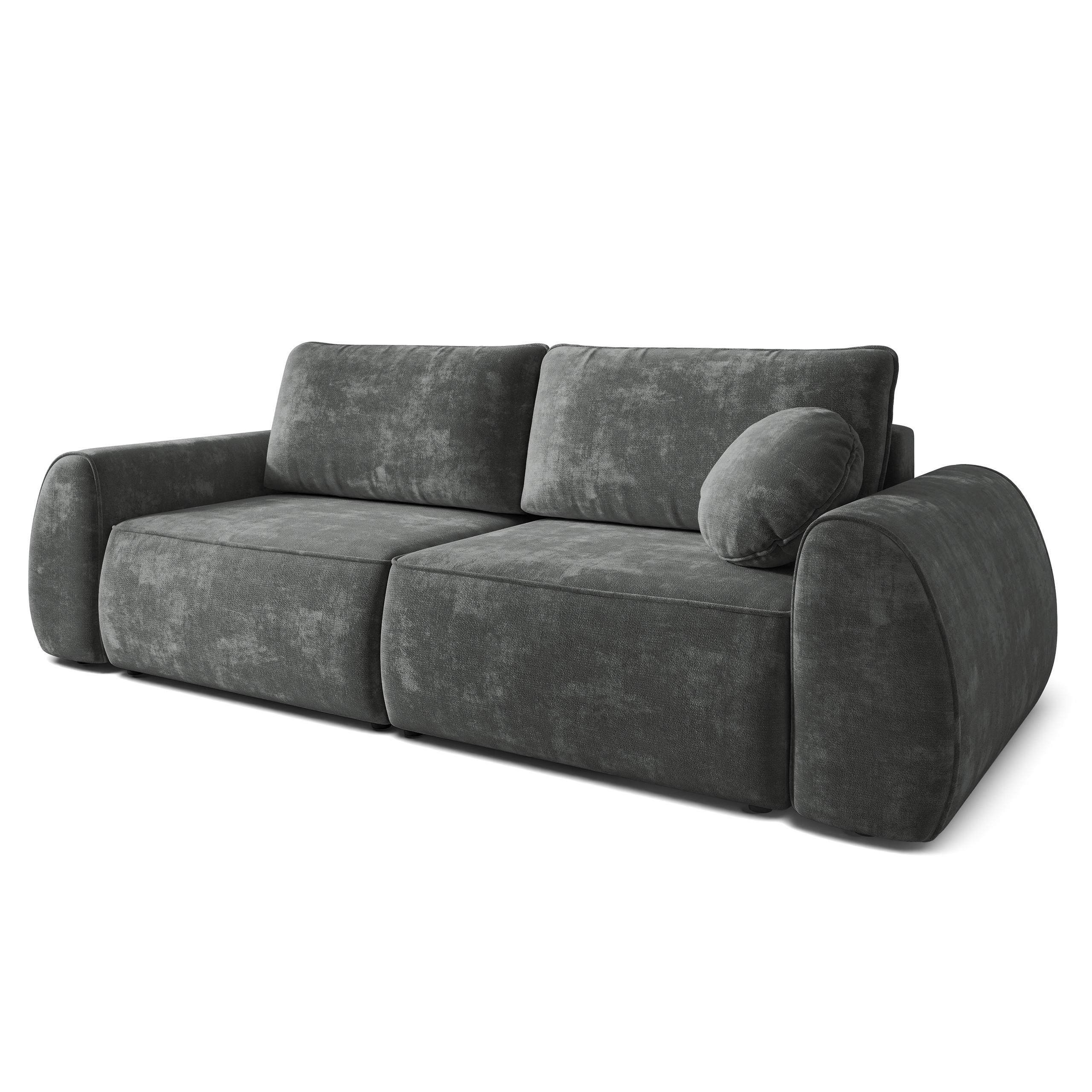 Masseno Bettsofa Grau 264x96x106 cm