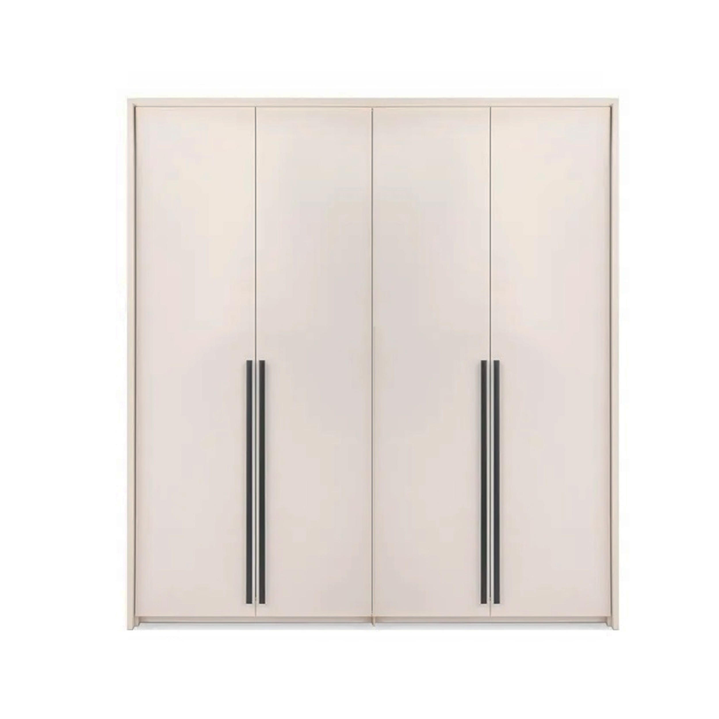KLEIDERSCHRANK Genua 210 cm, Beige, 4 Türen - Beige, Holzwerkstoff (210/217/65cm) - Bettso
