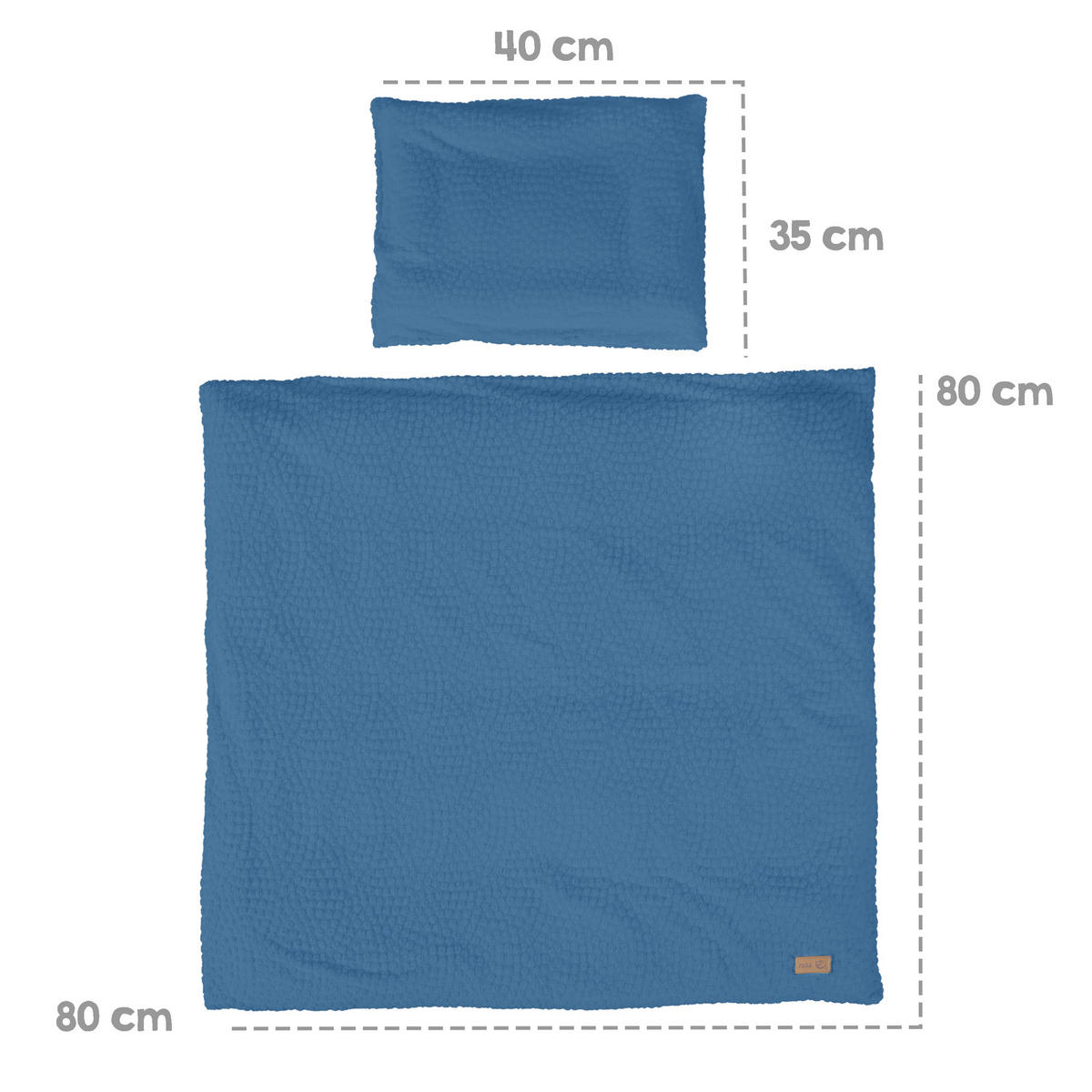 WIEGENBETTWÄSCHE 80x80 cm Seashells indigo - Blau, Textil (80/80cm) - Roba
