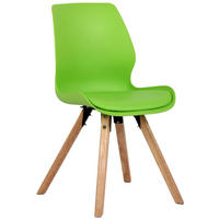 STUHL Kunststoff Grün - Eukalyptusholzfarben/Grün, Holz/Kunststoff (49/87/58cm) - CLP