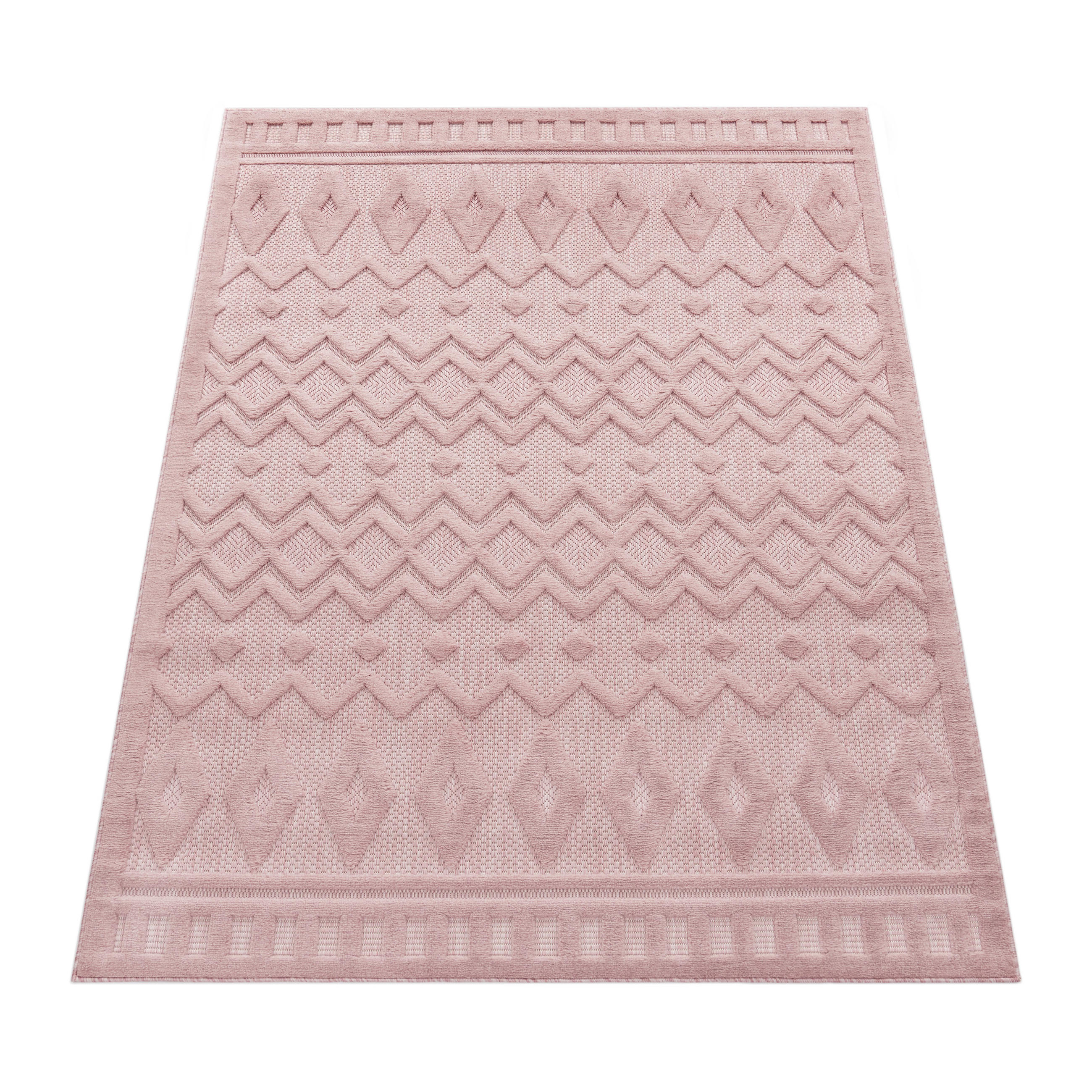 OUTDOORTEPPICH 60/100 cm Livorno 671 - Pink, Textil (60/100cm) - Paco Home