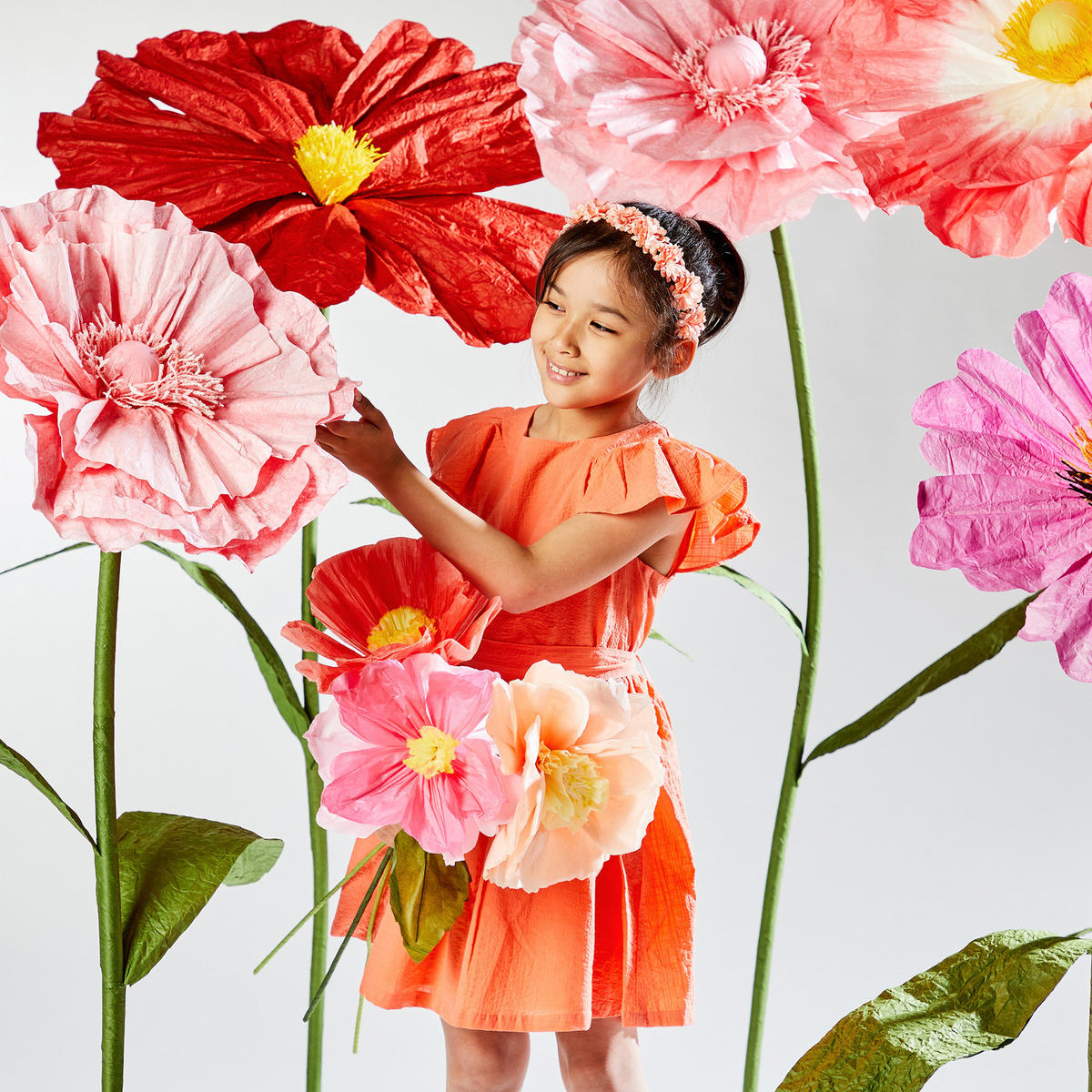 DEKO-BLUME Bloom - Rosa, Papier (120cm) - Butlers