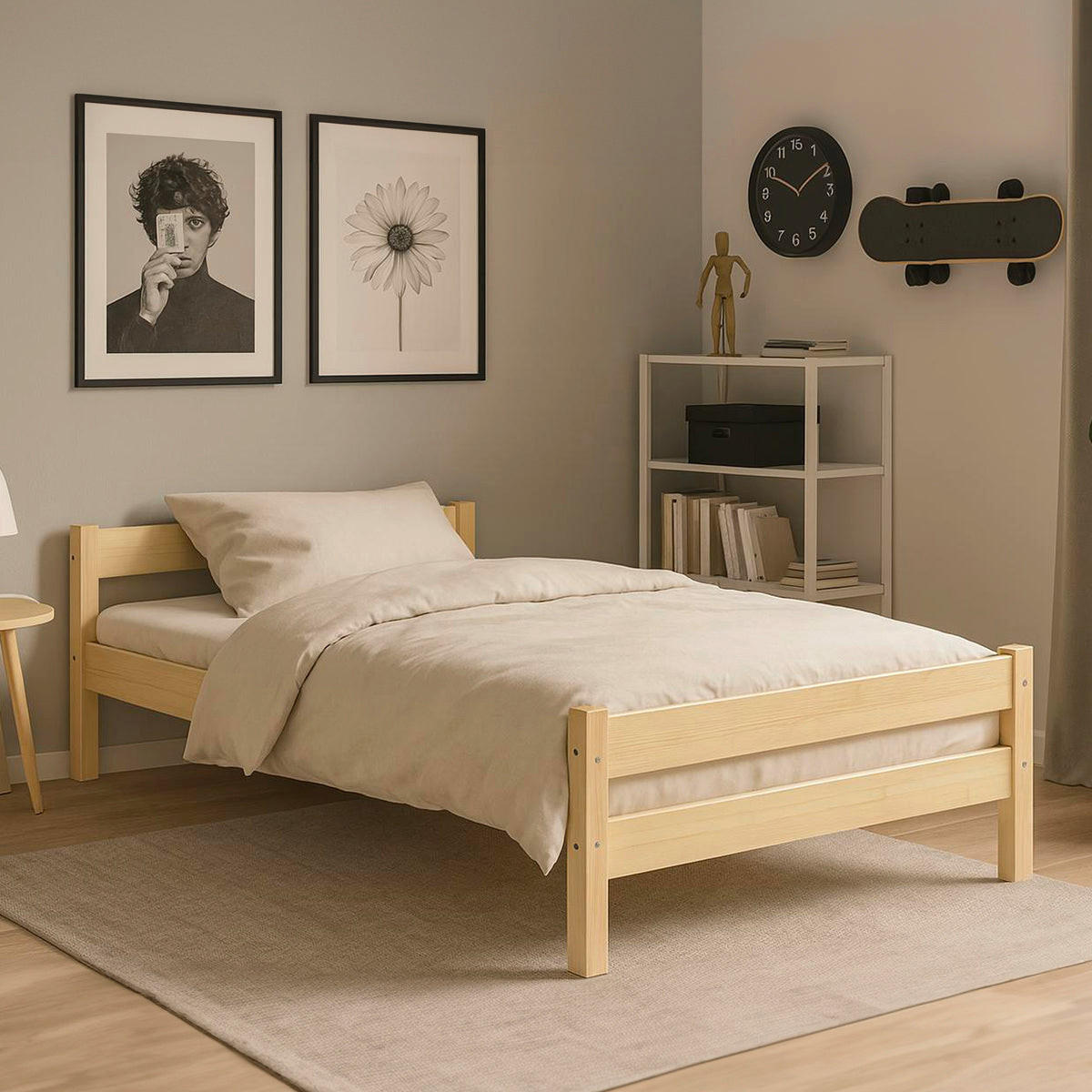 POSTEĽ 90/200 Axel Drevo - hnedá, drevo (90/200cm) - Petits-meubles