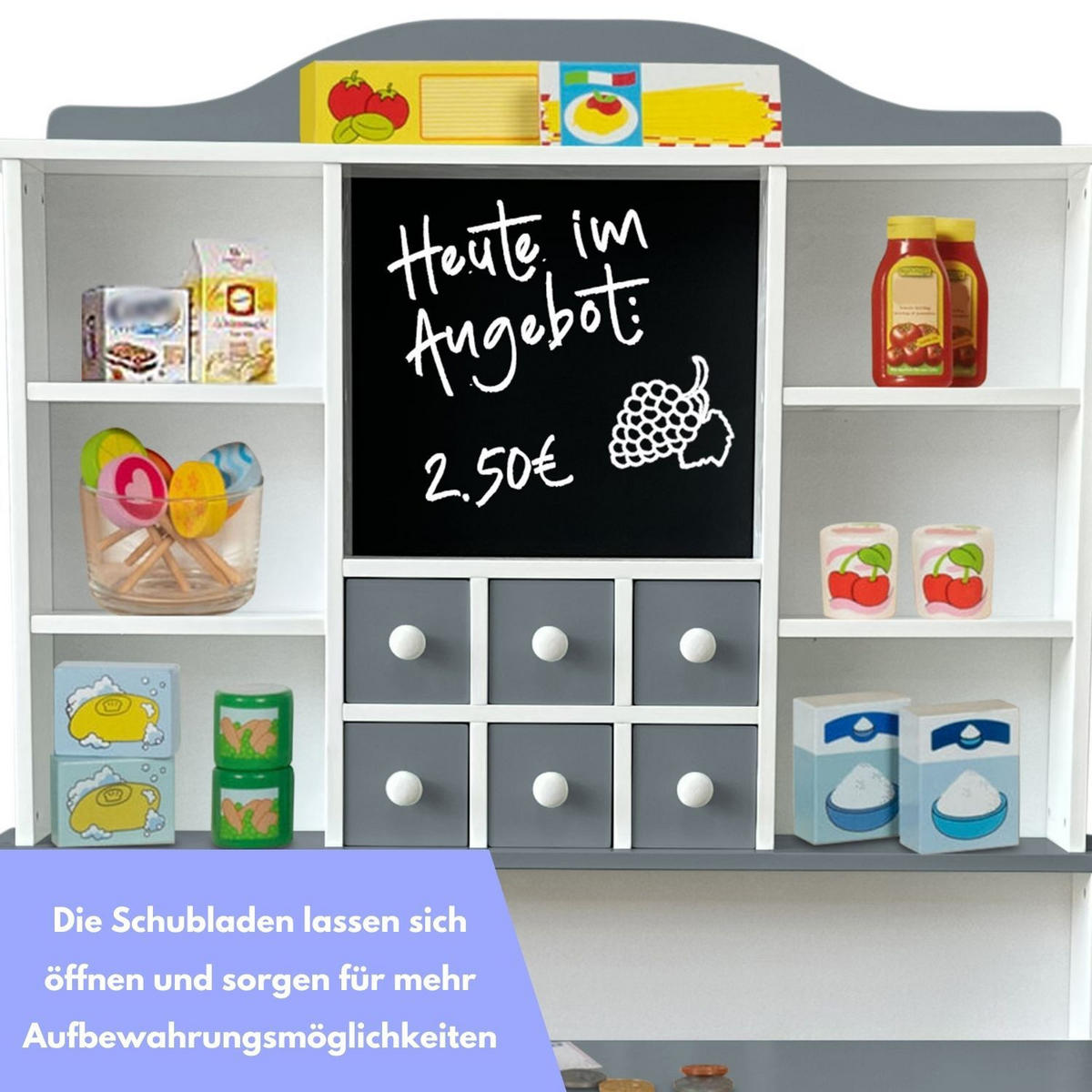 KAUFLADEN PIT in Grau Holz - Grau, Holzwerkstoff (93/120/96cm) - Coemo