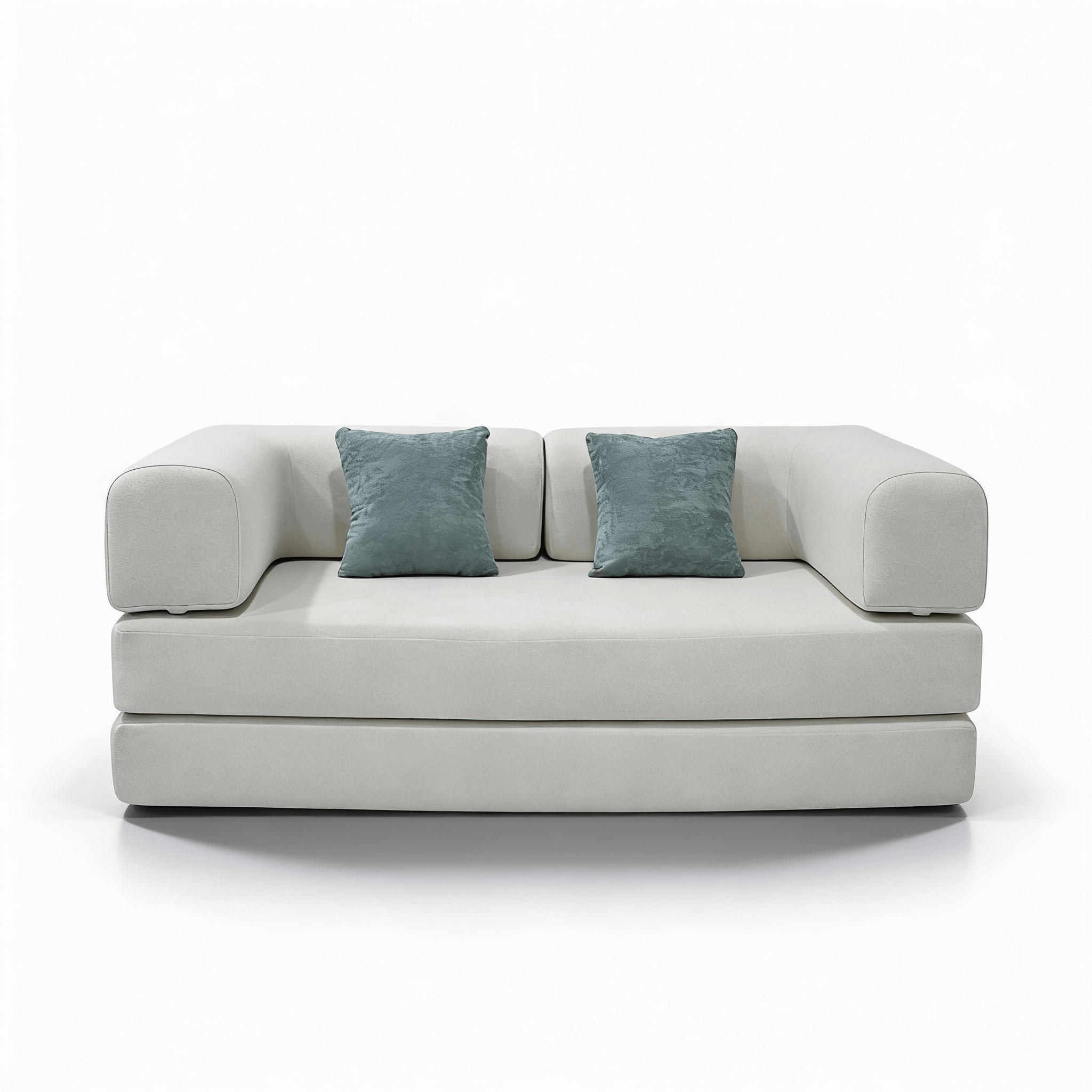 SCHLAFSOFA Kaia Weiß Salbei - Weiß, Textil (180/70/100cm) - COCO Living