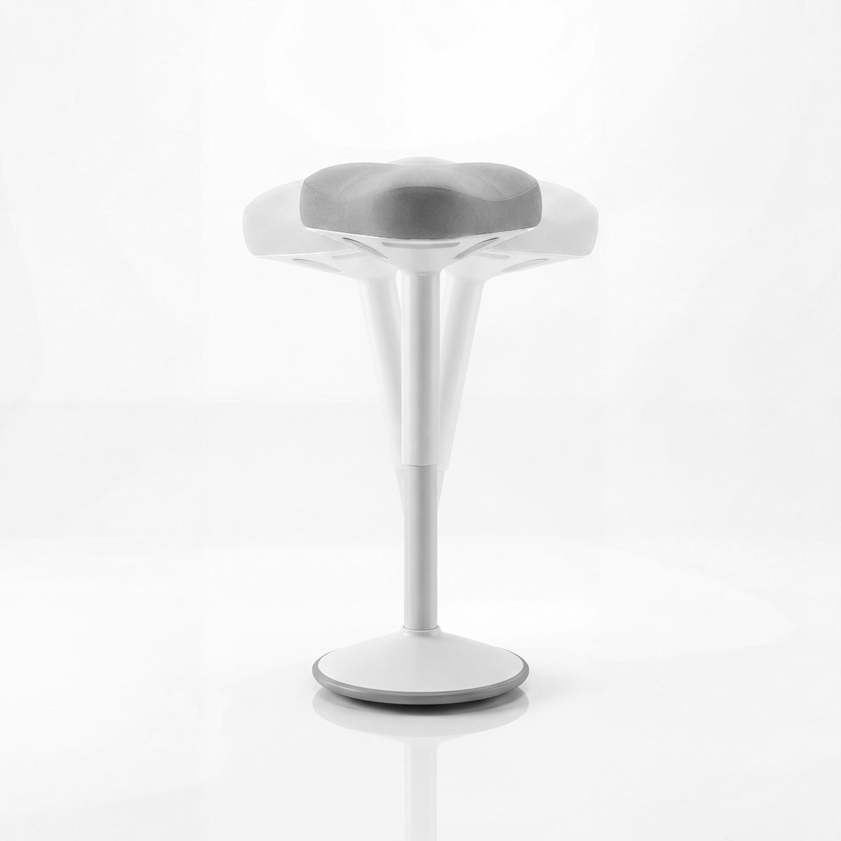 BALANCEHOCKER - Weiß/Grau, Metall (36/58/36cm)