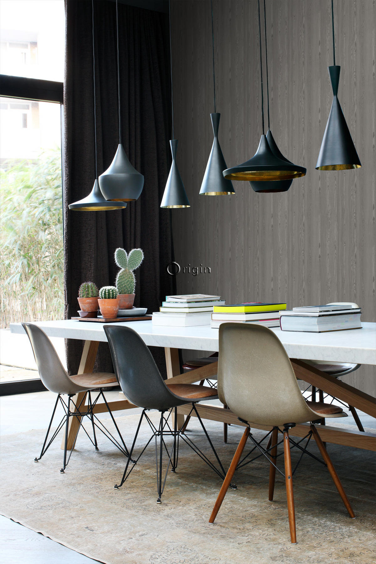 TAPETE Holzoptik 53 cm x 10.05 m - Grau, Papier (53/1000cm) - Origin Wallcoverings